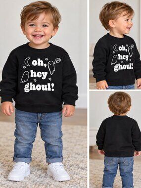 Cat & Jack 18M Glow-in-the-Dark Halloween Ghost Sweatshirt NWT